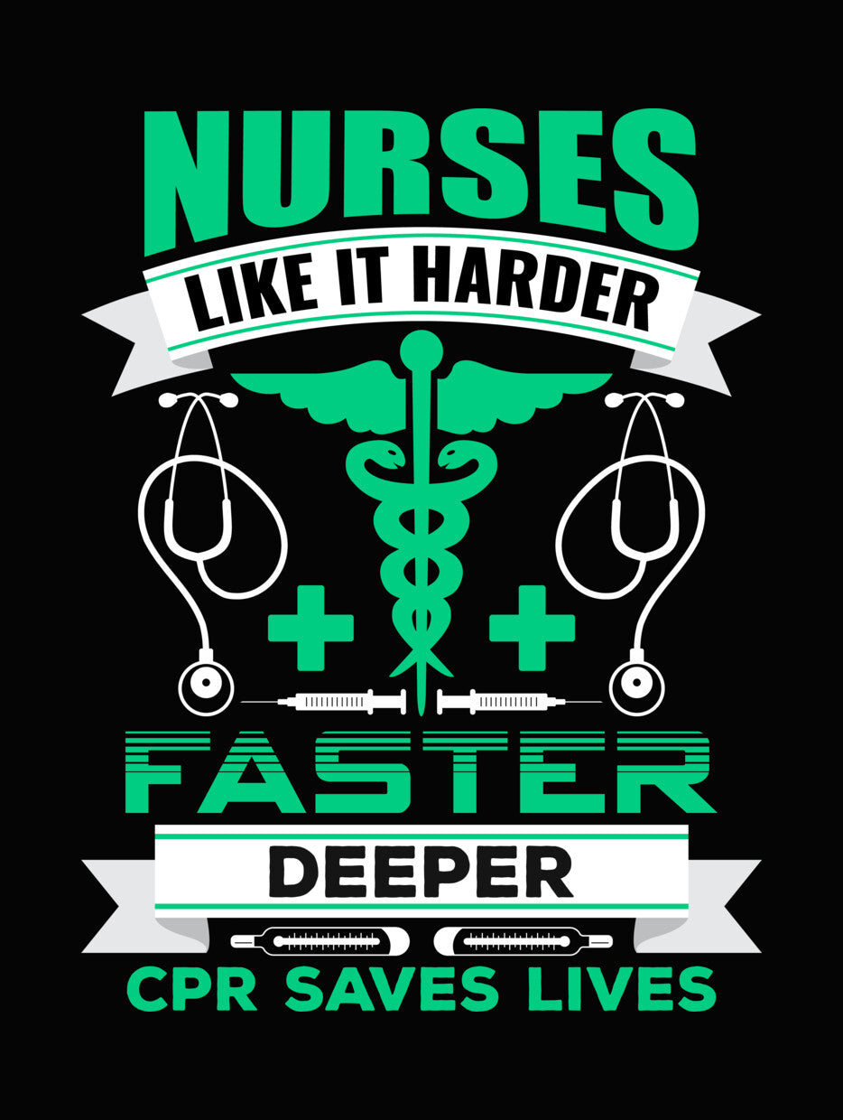 Nurses Like It Harder CPR DTF Transfer