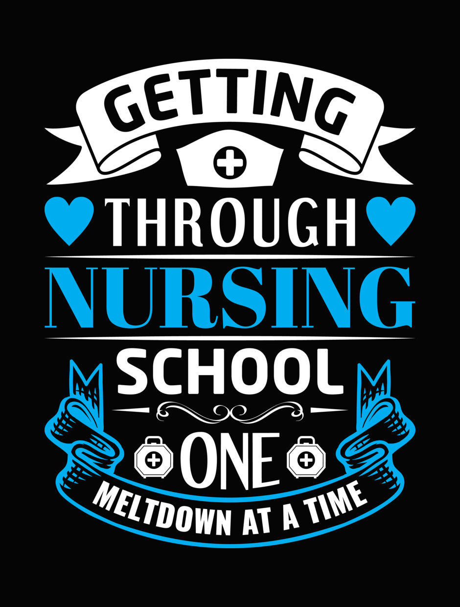 Nursing Heart Ribbon DTF Transfer