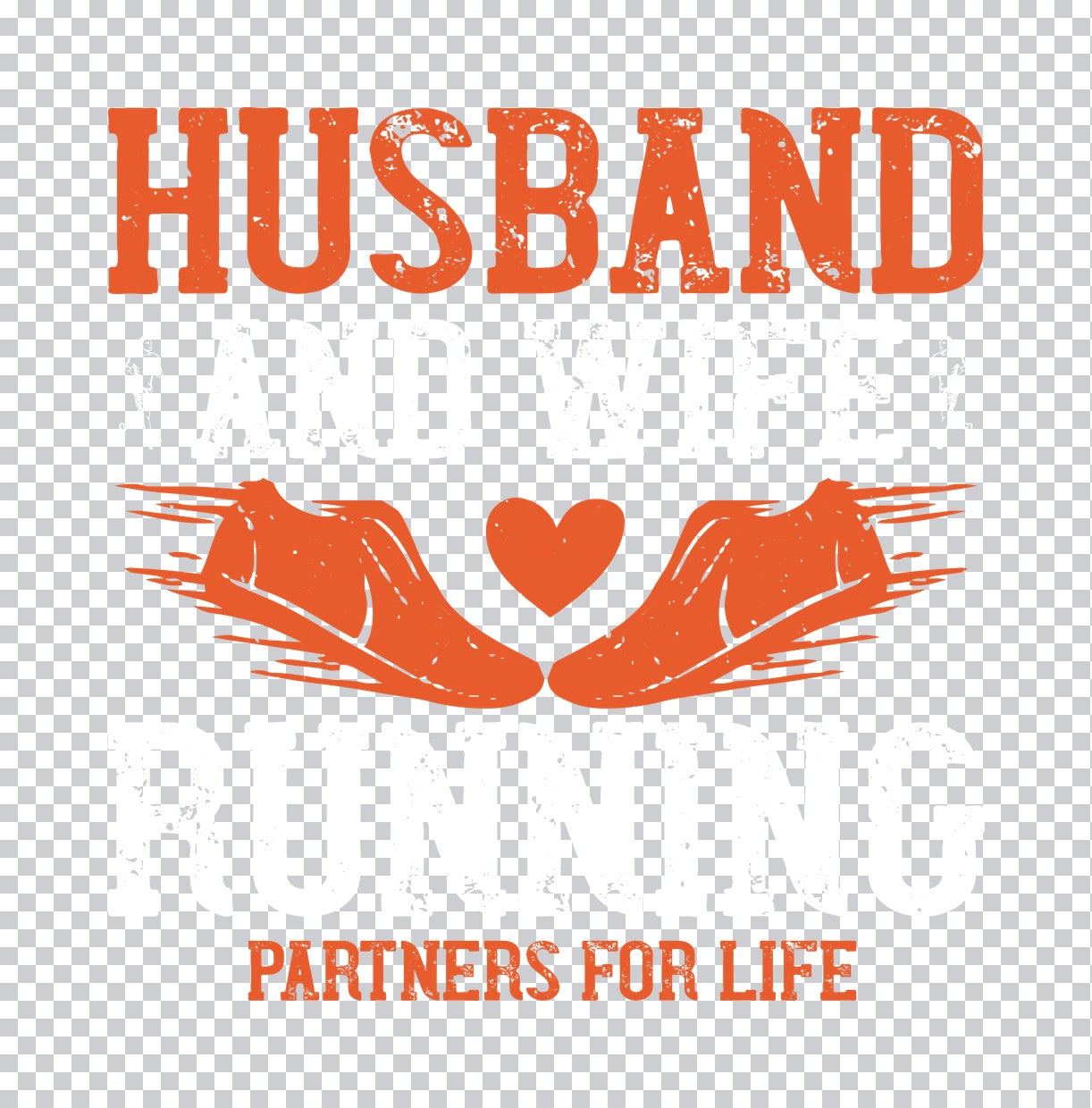 Husband And Wife Running Partners DTF Transfer