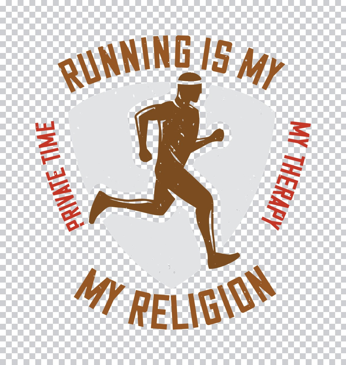 Running Is My Religion DTF Transfer
