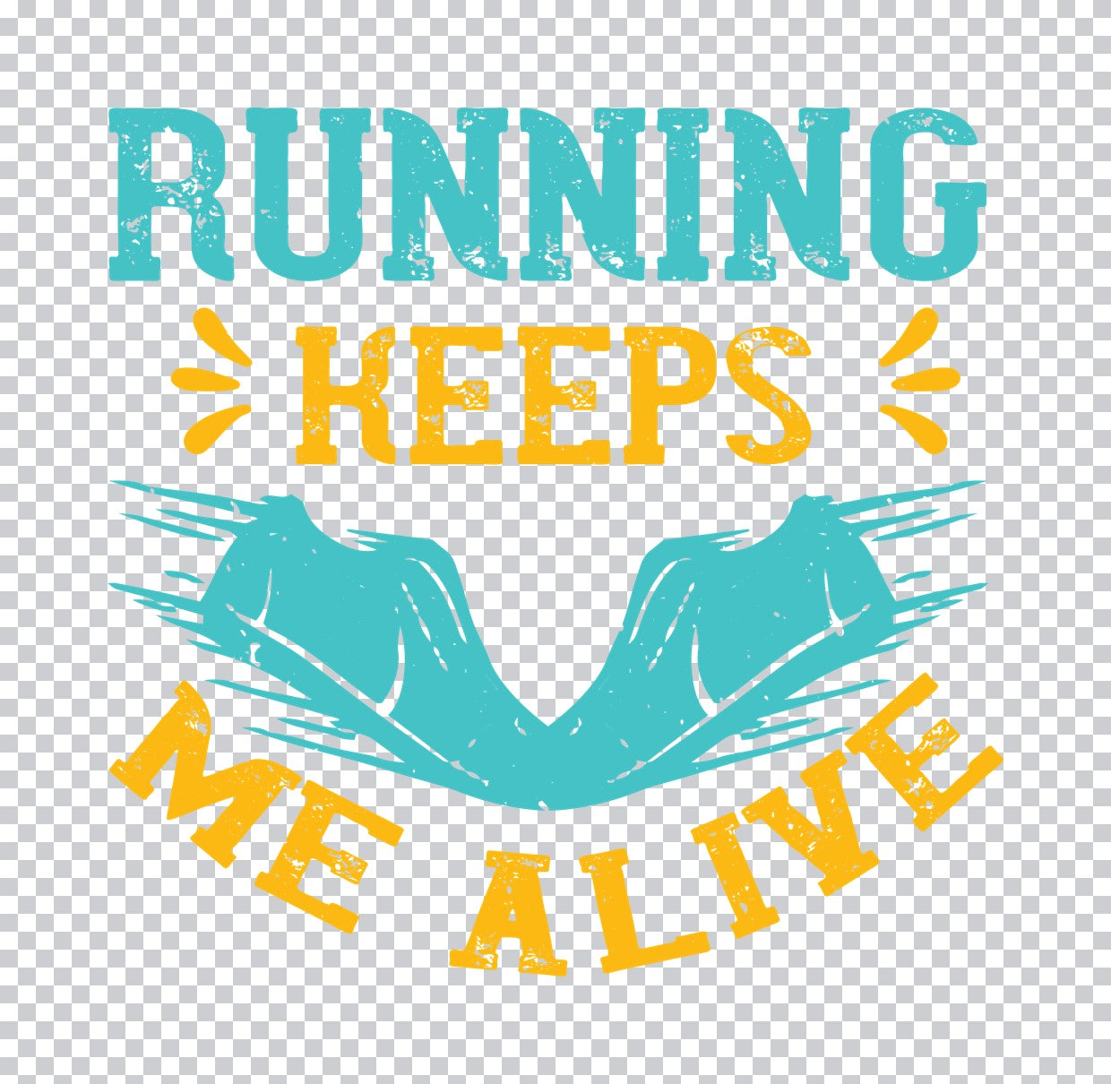 Running Keeps Me Alive DTF Transfer