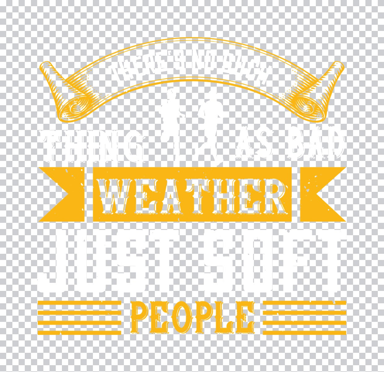 No Bad Weather Runner DTF Transfer