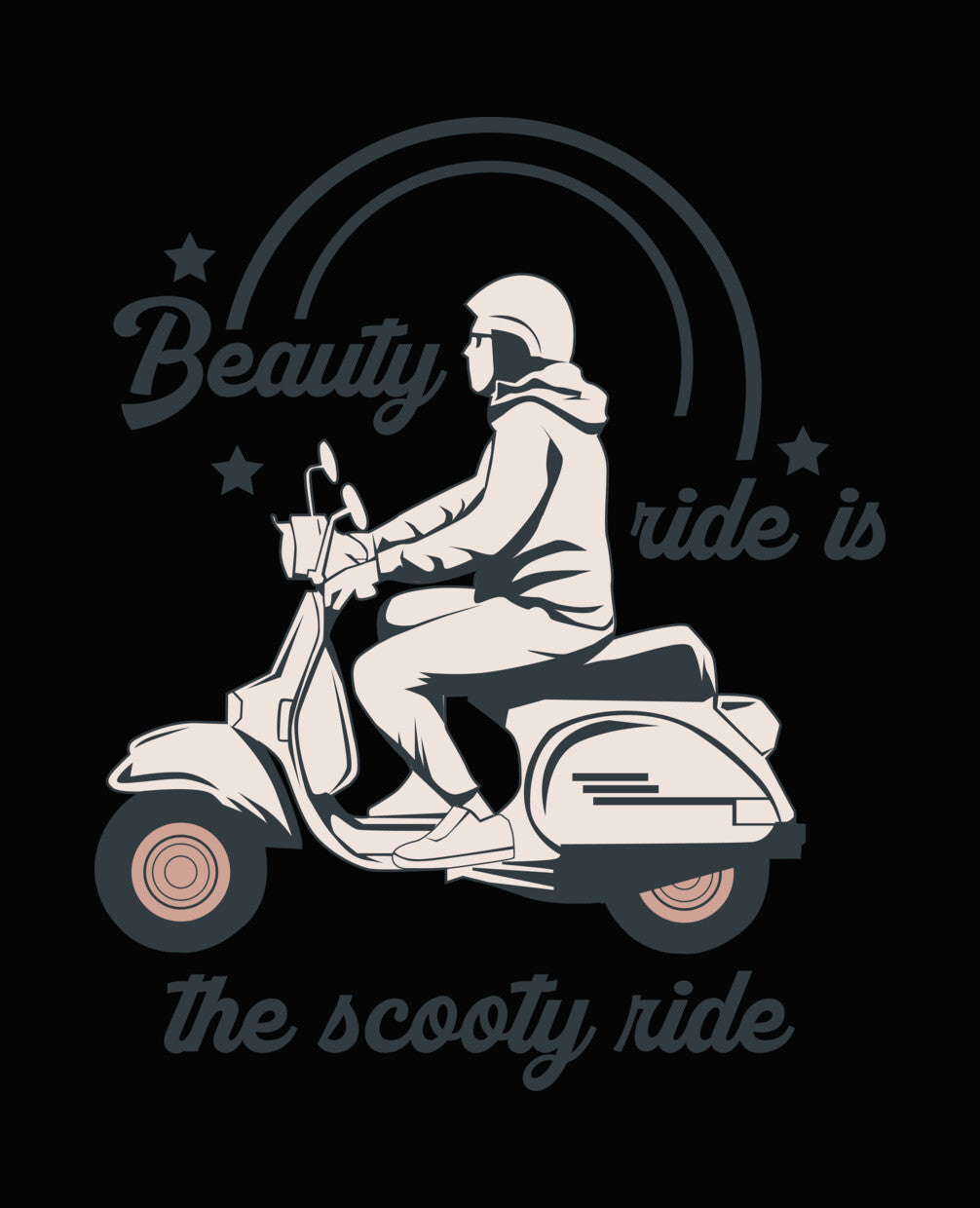 Beauty Is The Scooty Ride DTF Transfer