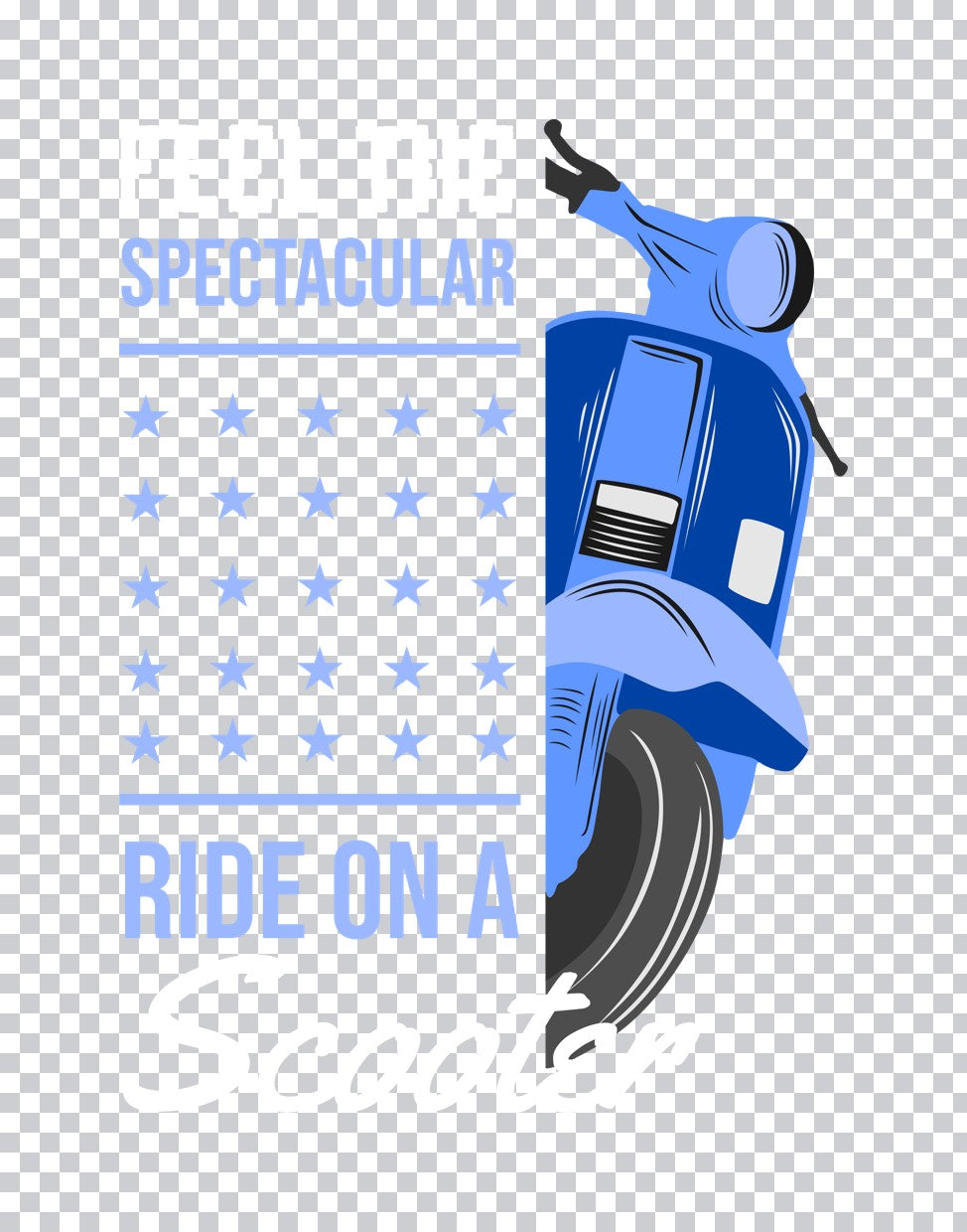 Spectacular Ride Scooter Graphic DTF Transfer