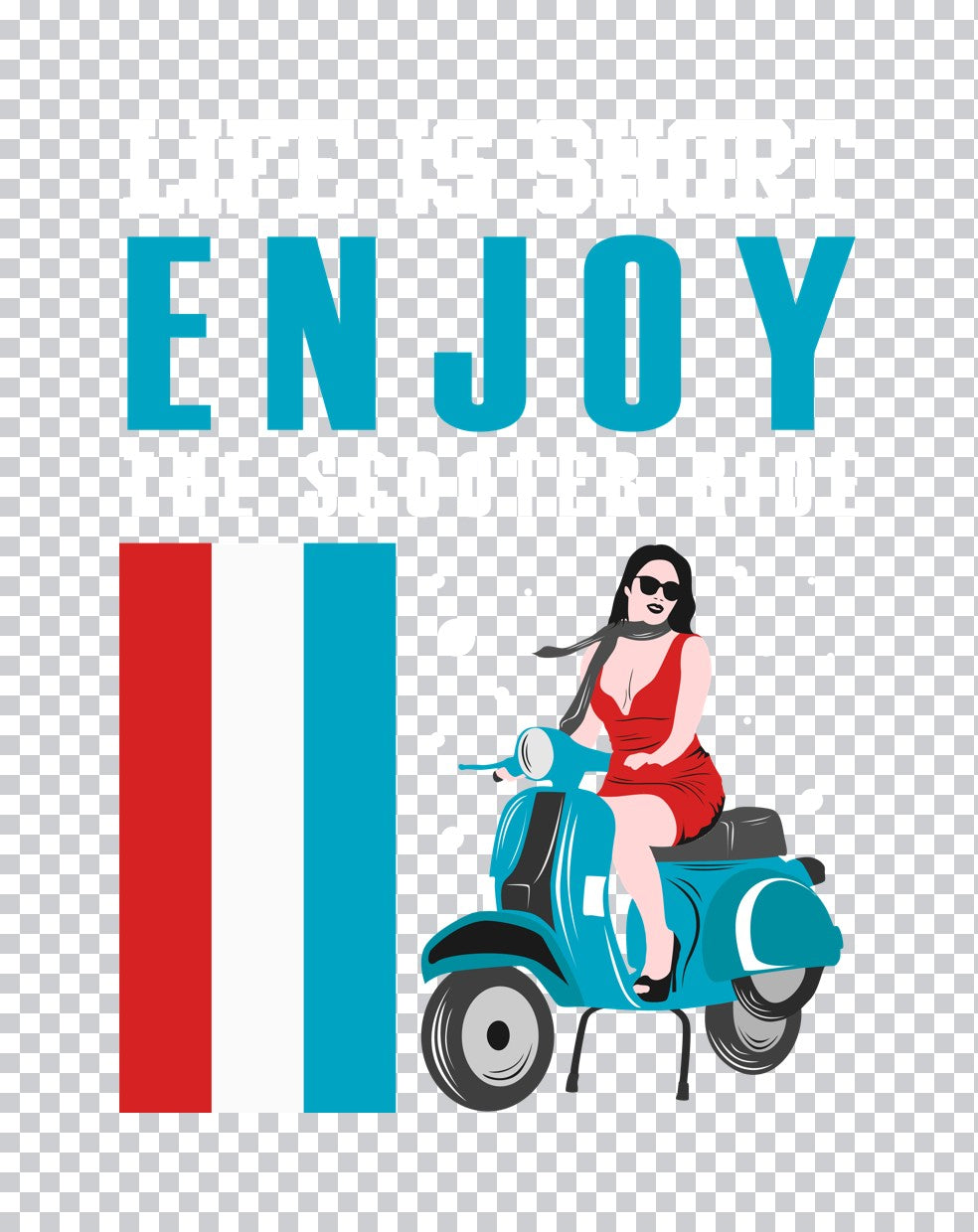 Enjoy Scooter Girl DTF Transfer