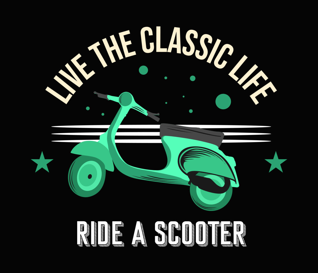 Live The Classic Life DTF Transfer