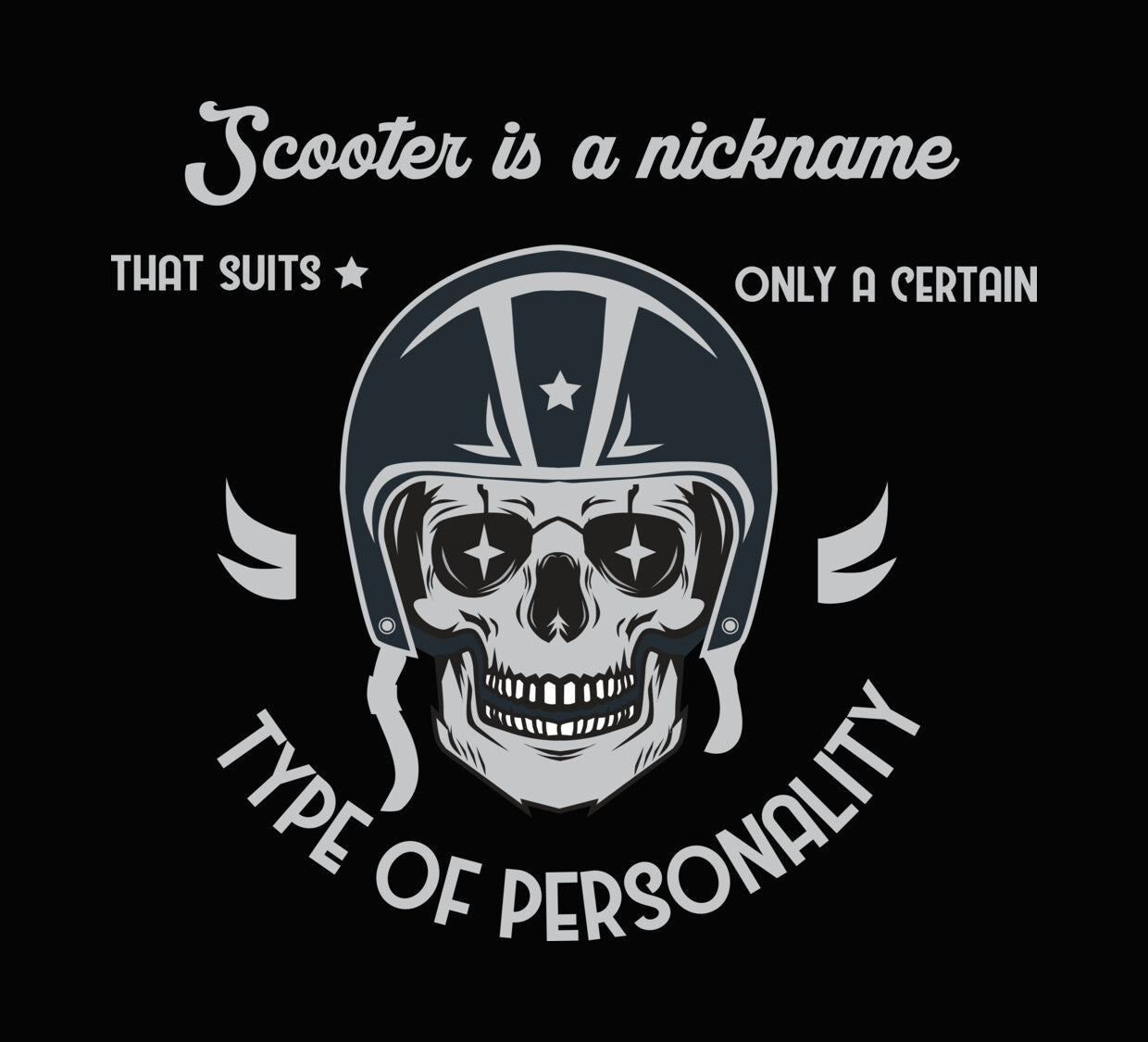 Skull Scooter Personality DTF Transfer