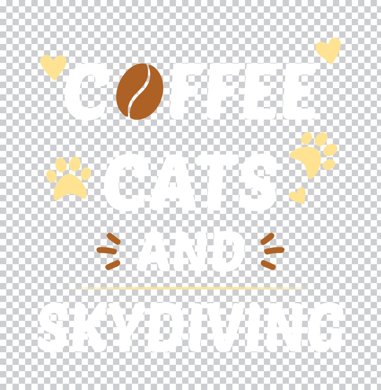 Coffee and Paw Prints DTF Transfer