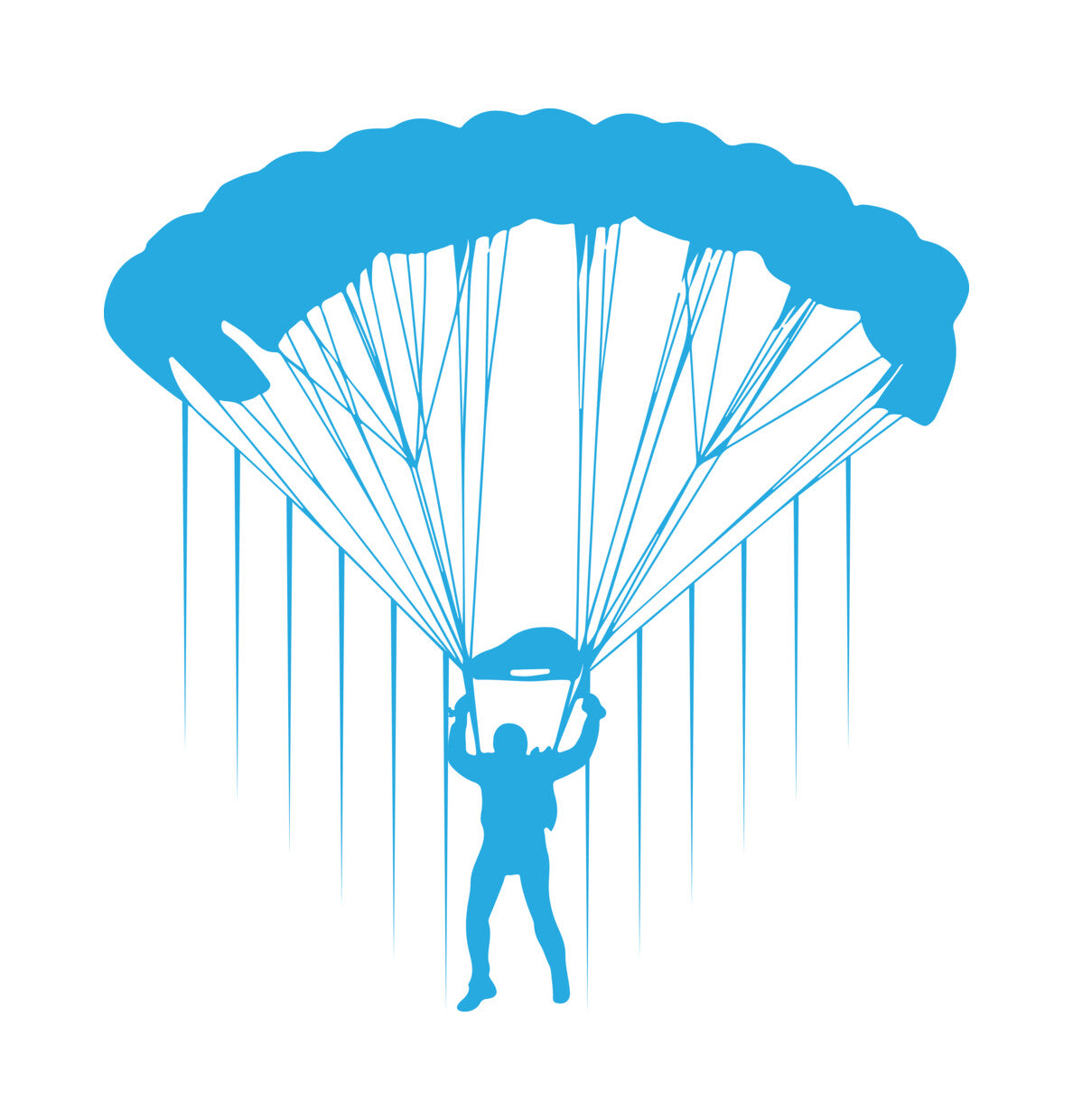 Skydiving Parachute Silhouette DTF Transfer