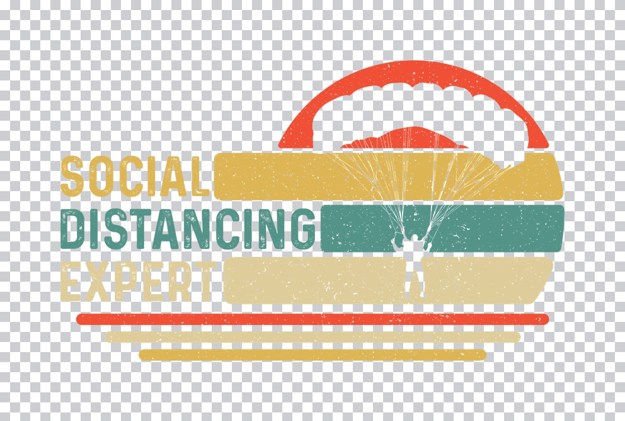 Social Distancing Expert Skydiver DTF Transfer