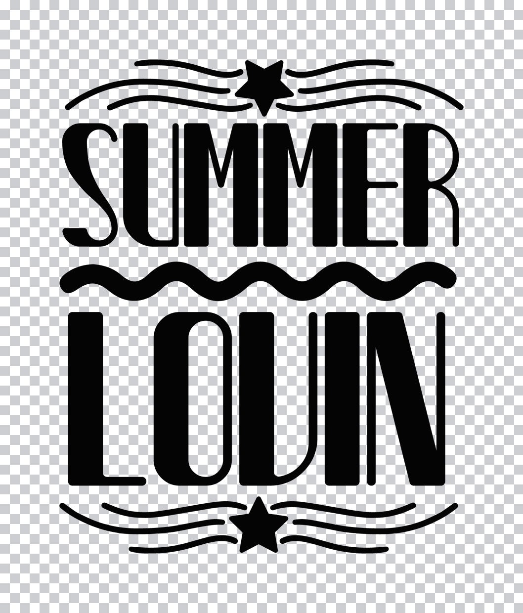 Summer Lovin Star Waves DTF Transfer