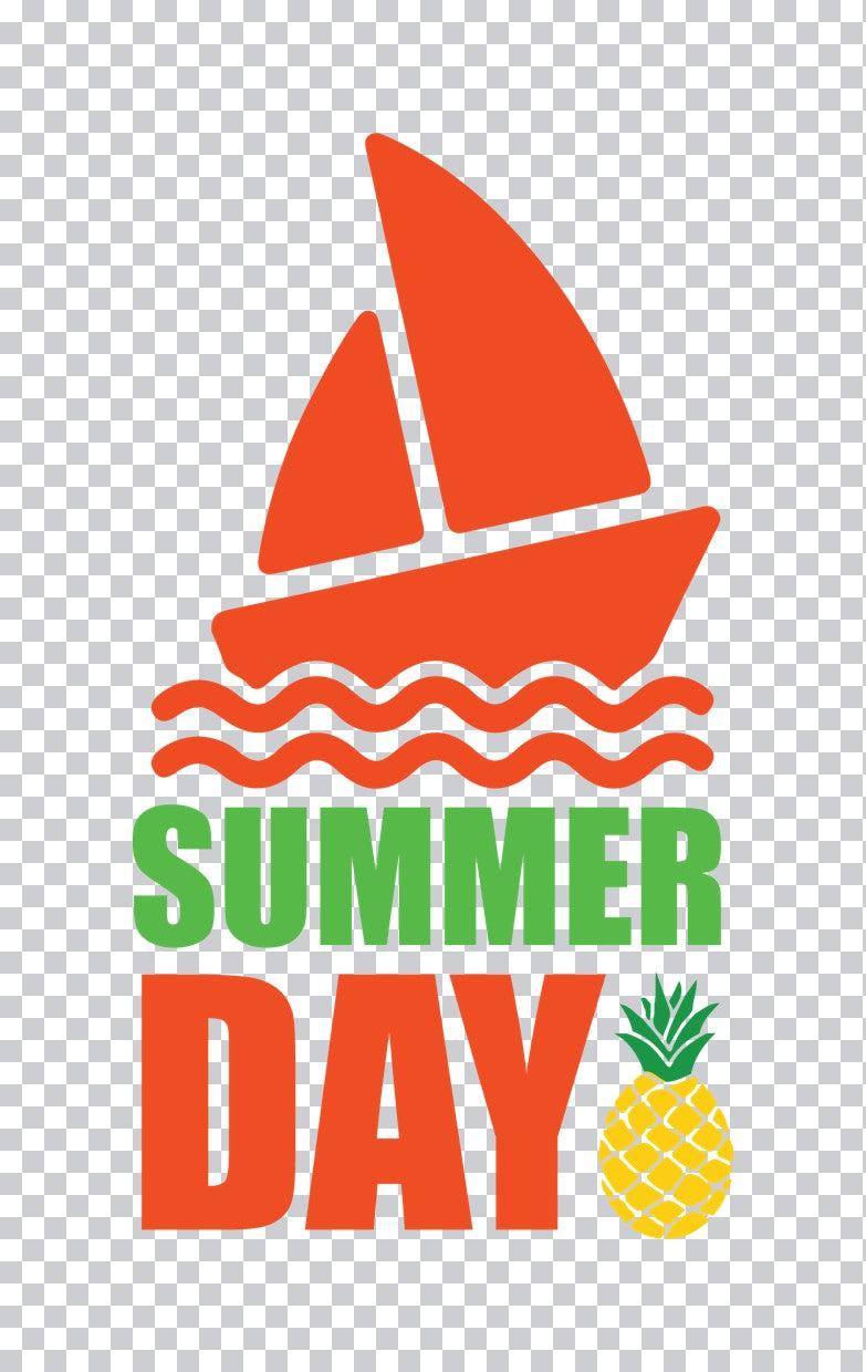 Summer Day Sailboat Pineapple DTF Transfer