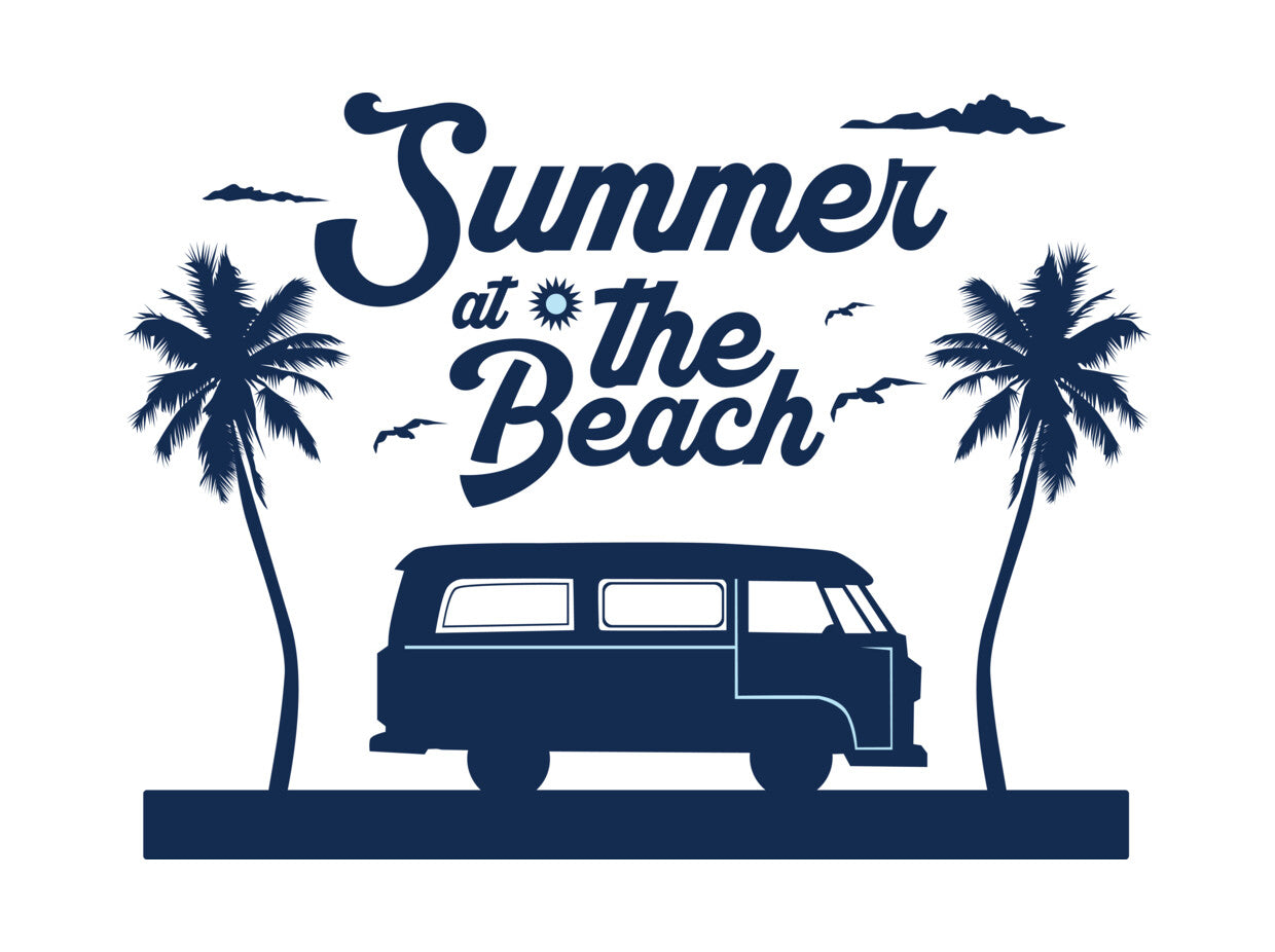 Summer at the Beach Vintage Van DTF Transfer