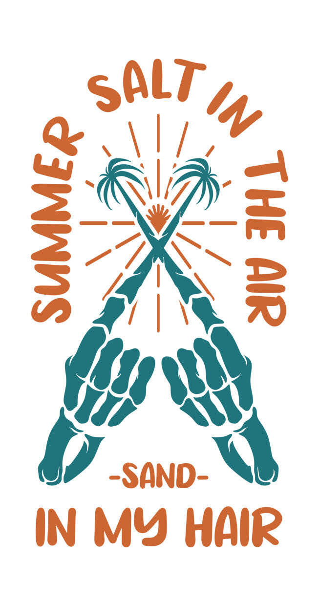 Skeleton Hands Summer Vibes DTF Transfer