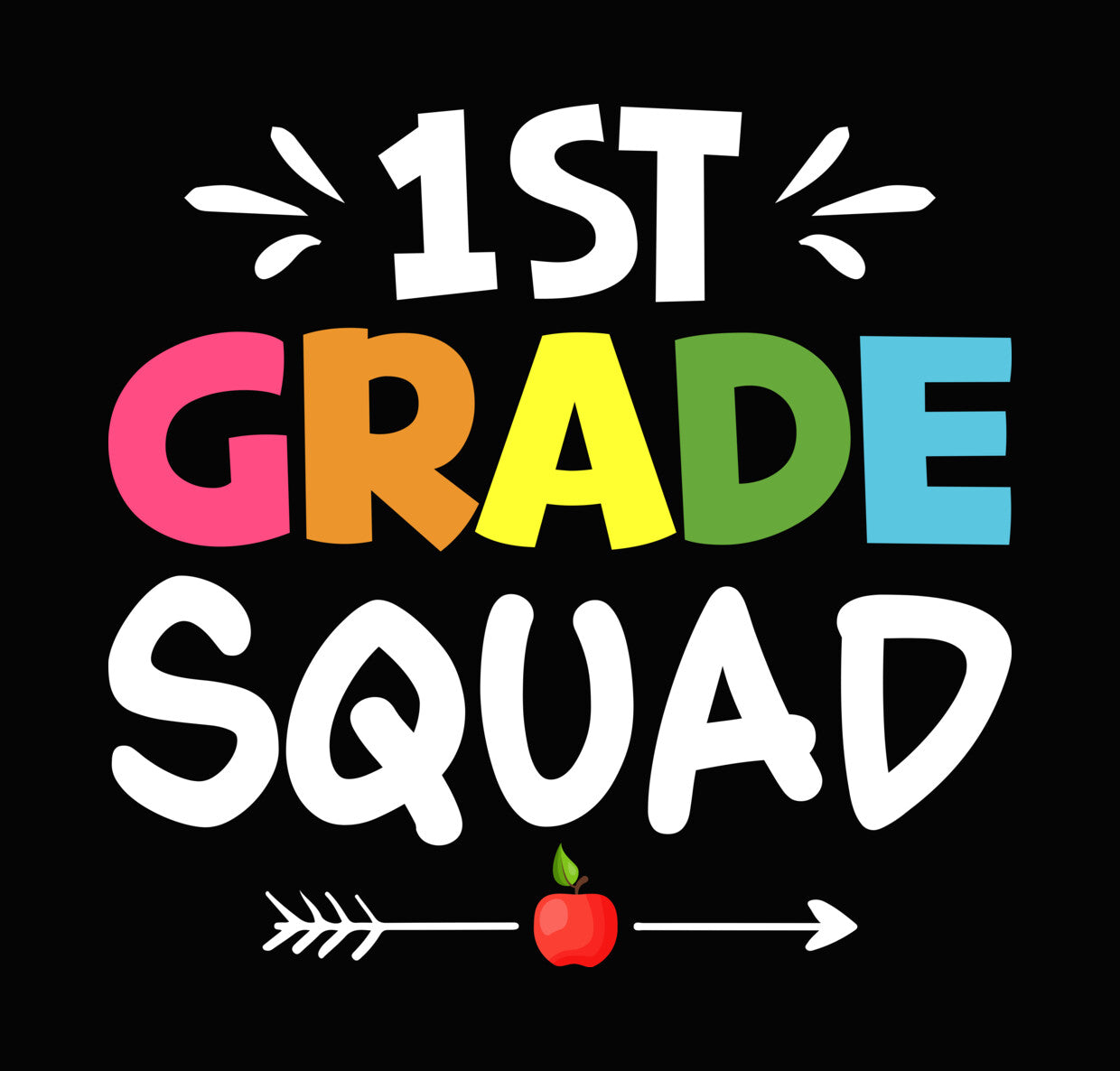 Colorful Grade Apple DTF Transfer