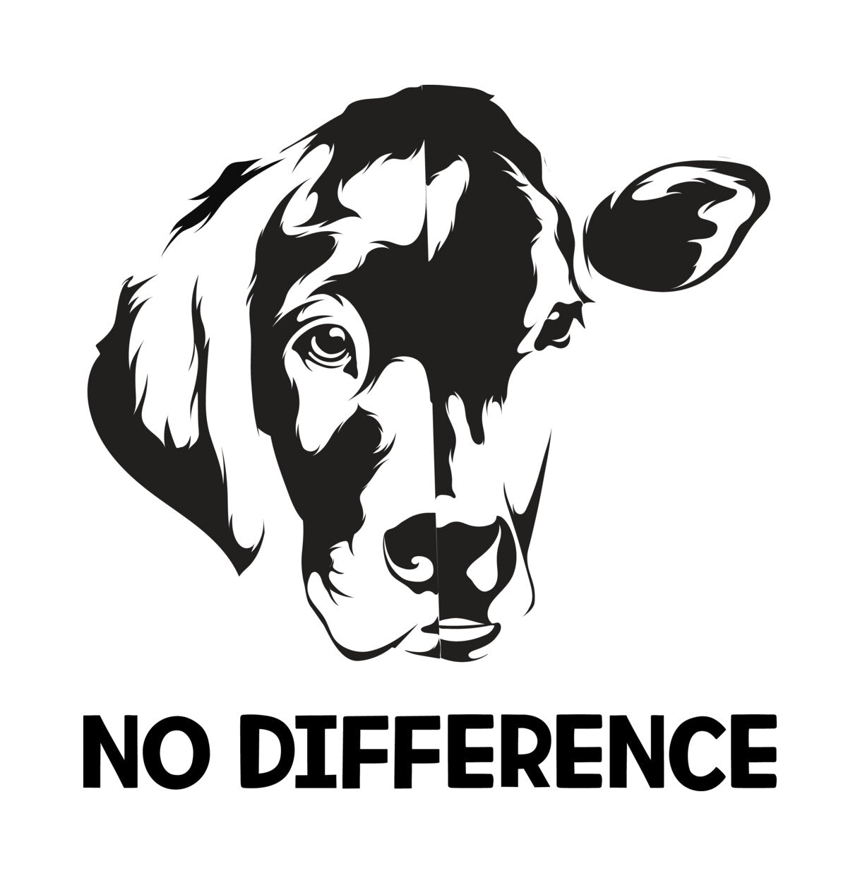 No Difference Cow Face DTF Transfer