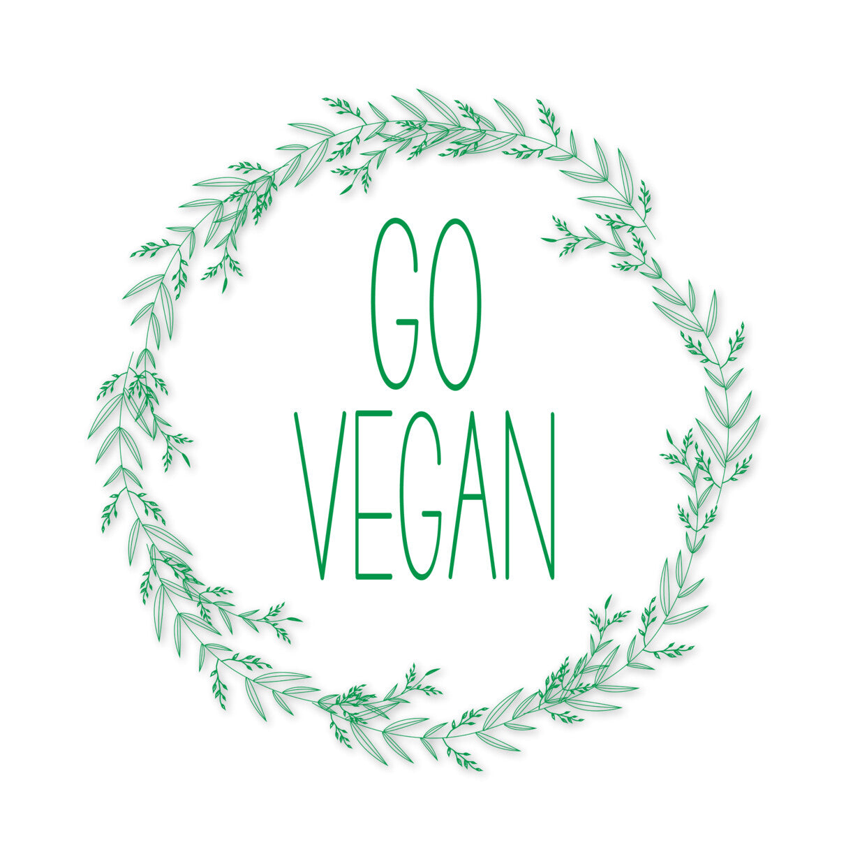 Vegan Forest Typography DTF Transfer