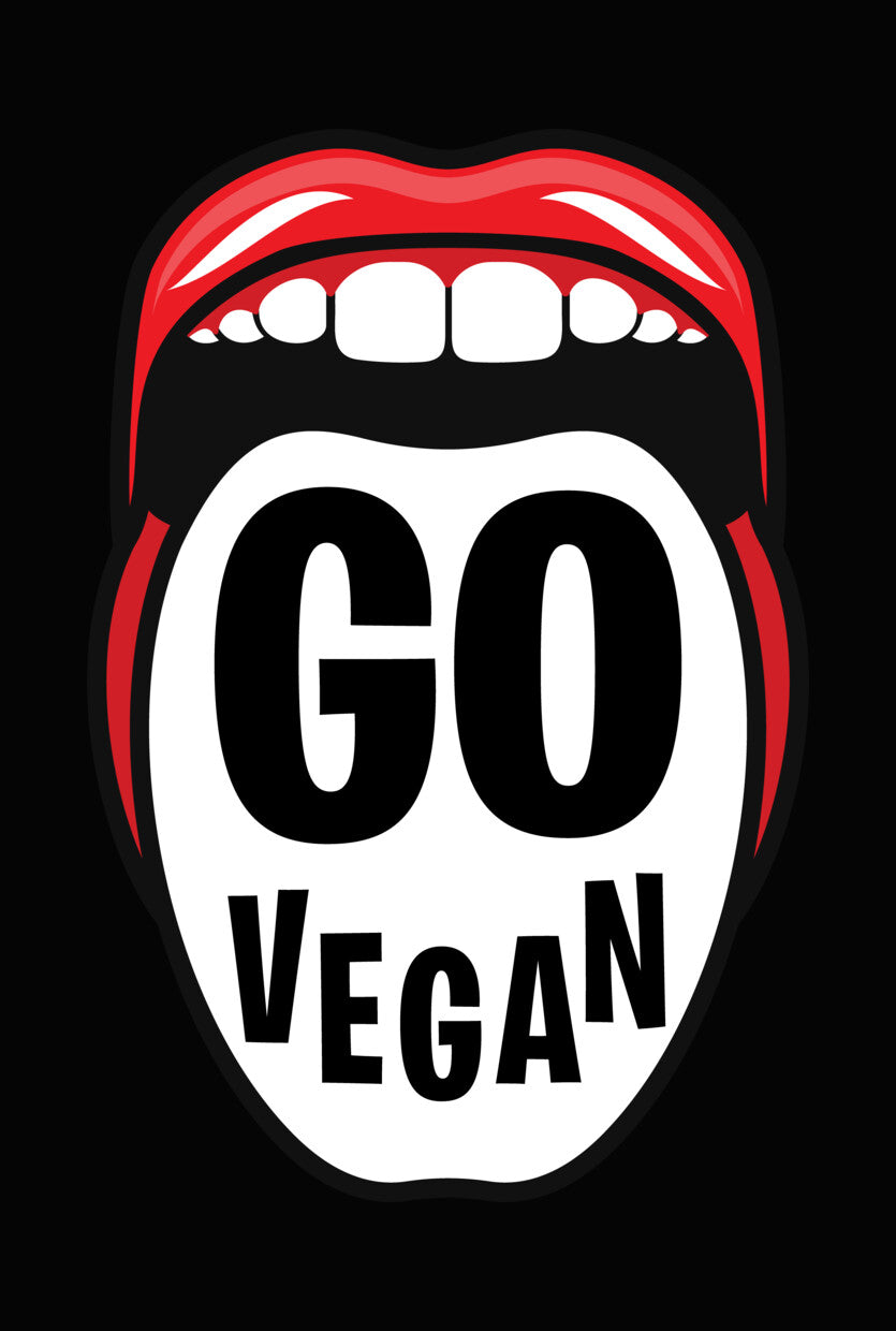 Go Vegan Red Lips DTF Transfer