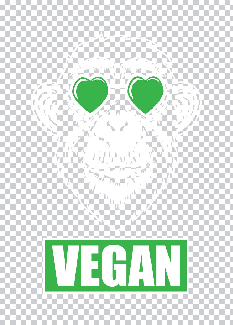 Vegan Heart Eyes DTF Transfer