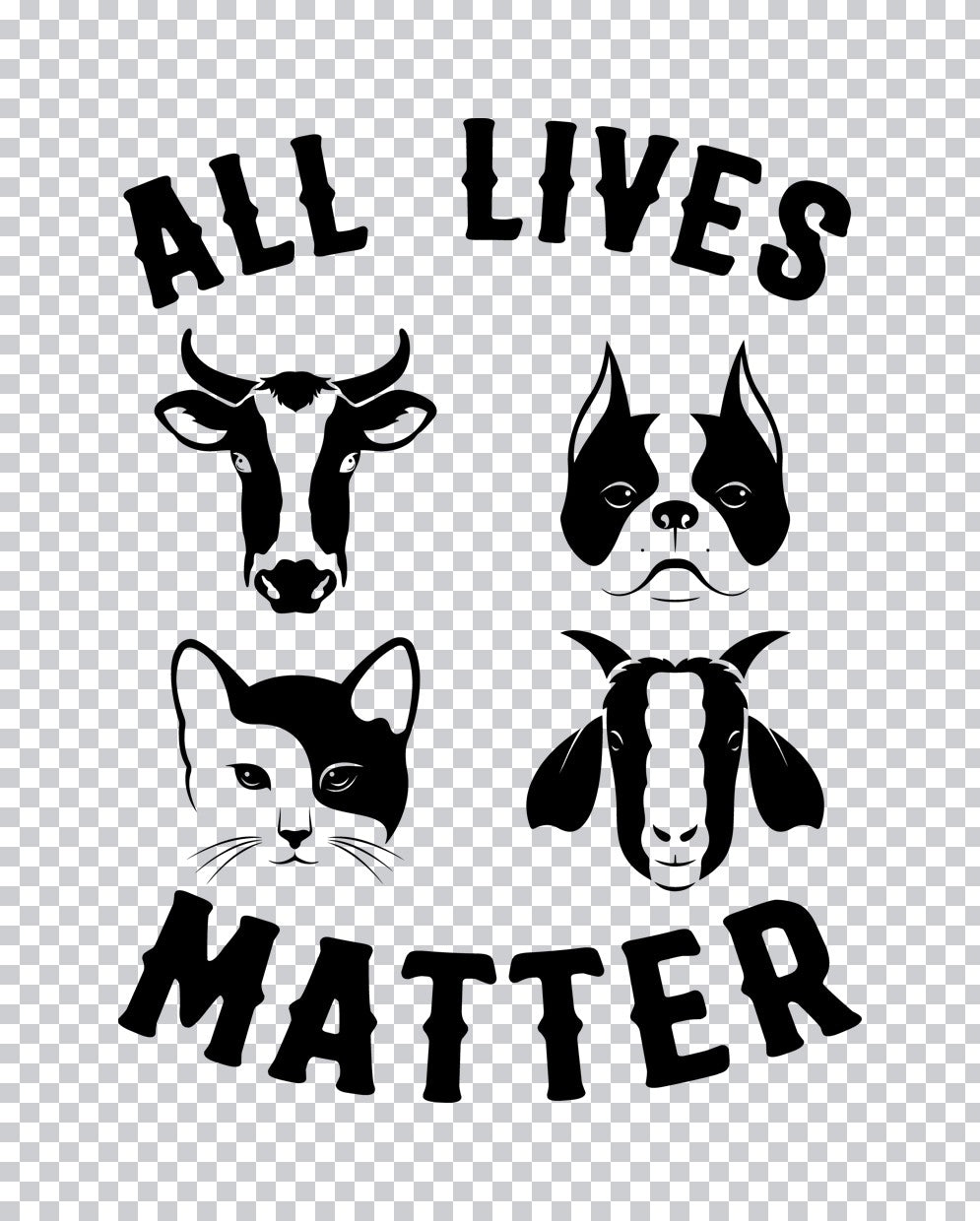 All Lives Matter Animal Faces DTF Transfer