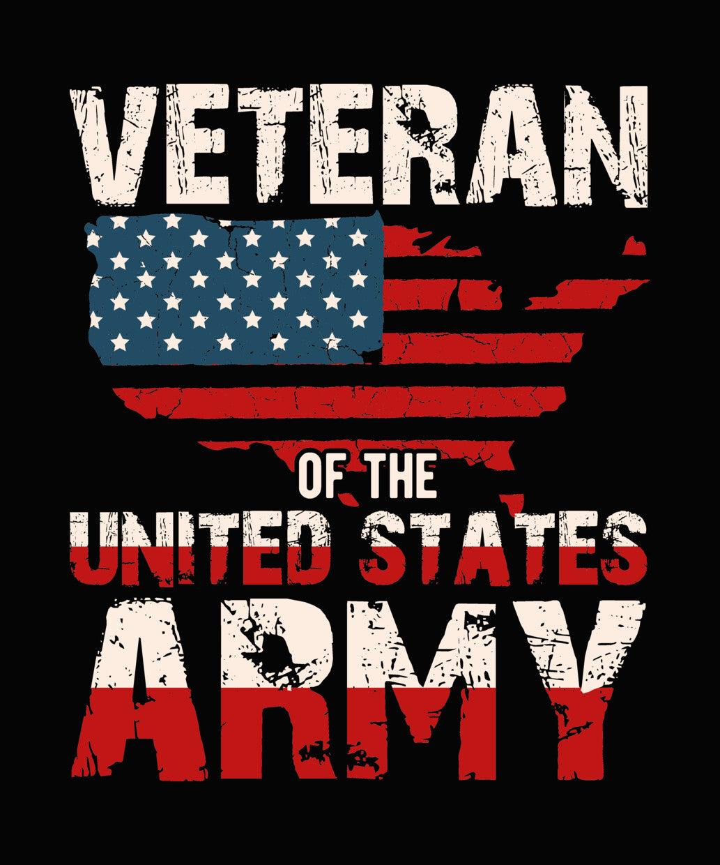 Veteran United States Army Distressed DTF Transfer