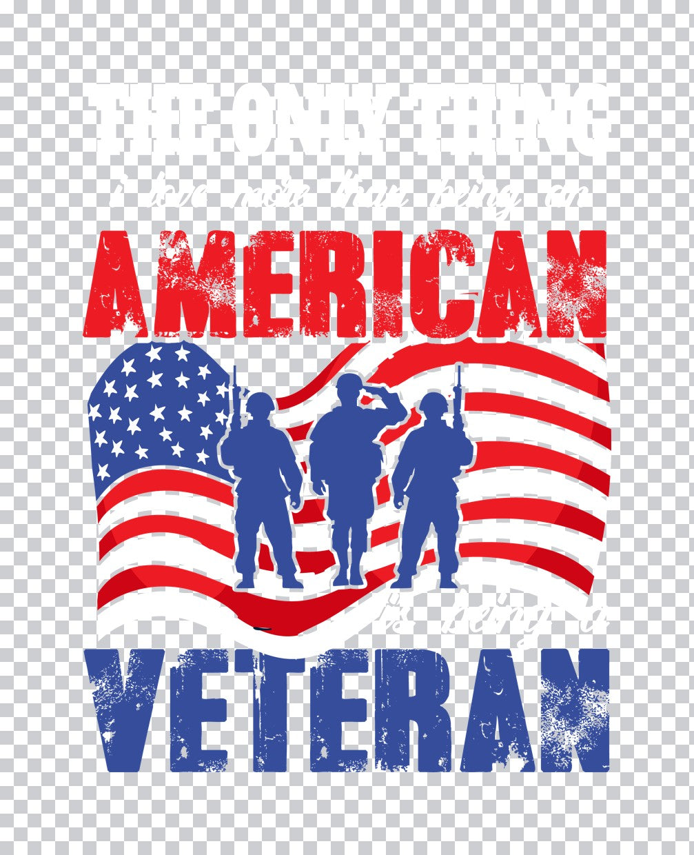 American Veteran Soldier Silhouette DTF Transfer