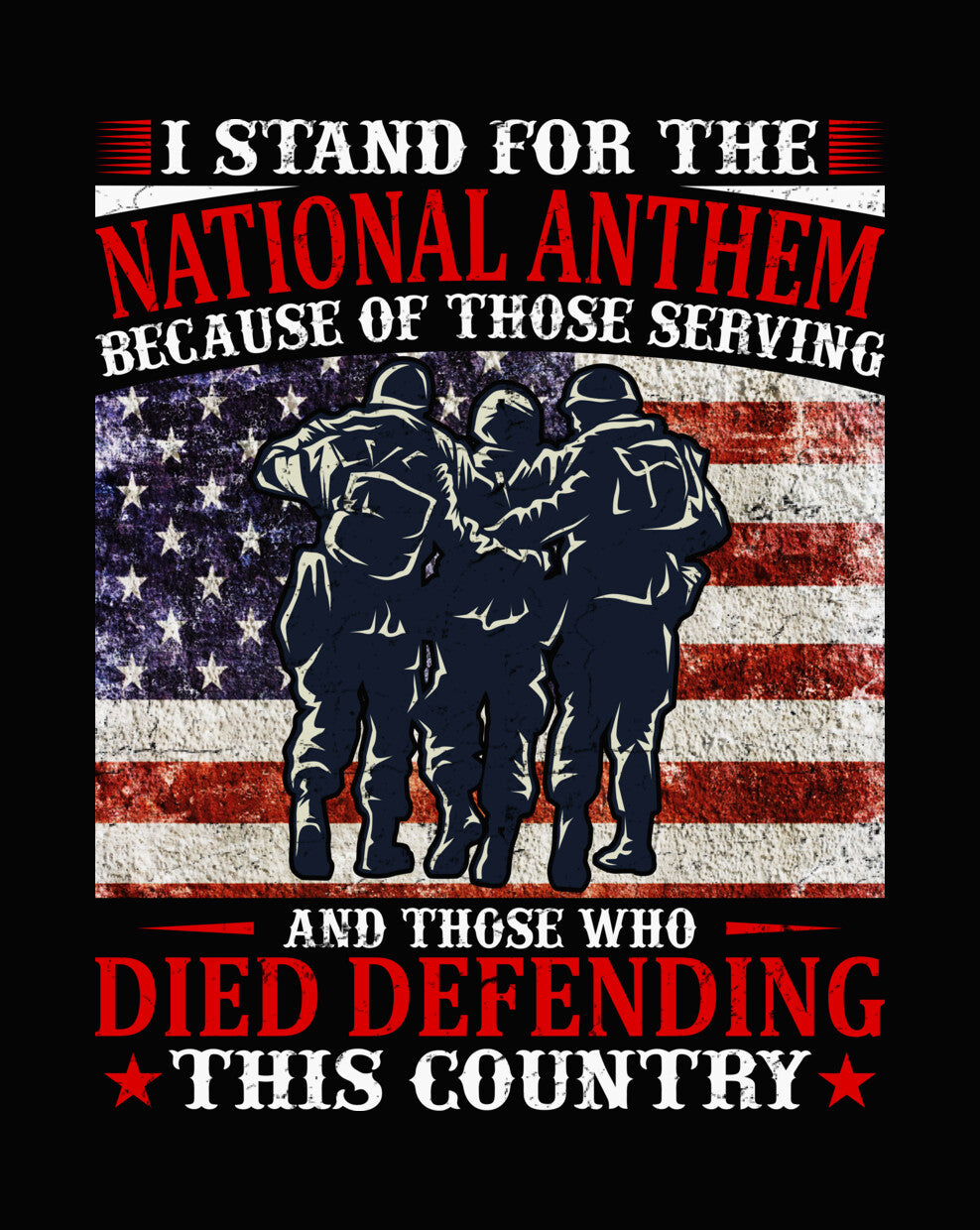 National Anthem Tribute DTF Transfer