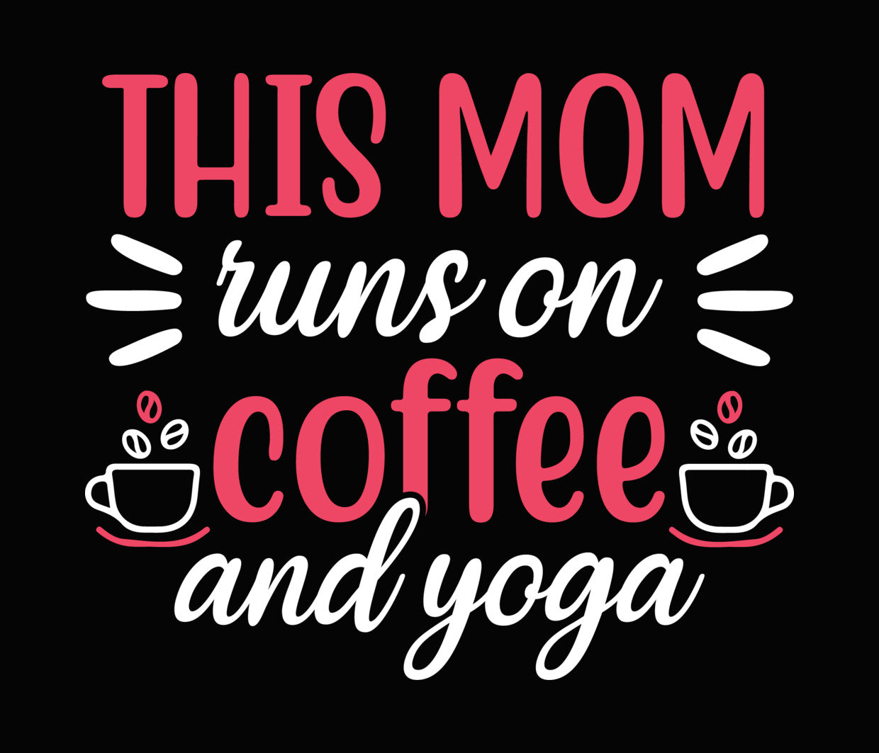 This Mom Runs On Coffee DTF Transfer