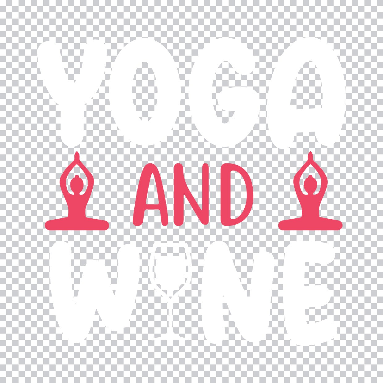 Yoga Pose And Text DTF Transfer