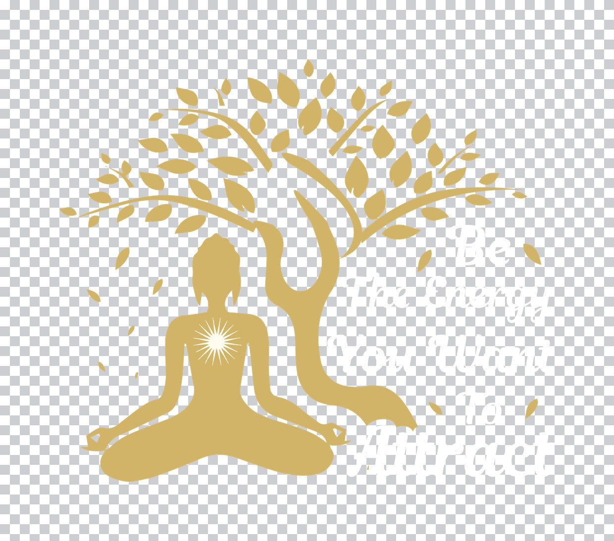 Zen Meditation Tree Silhouette DTF Transfer