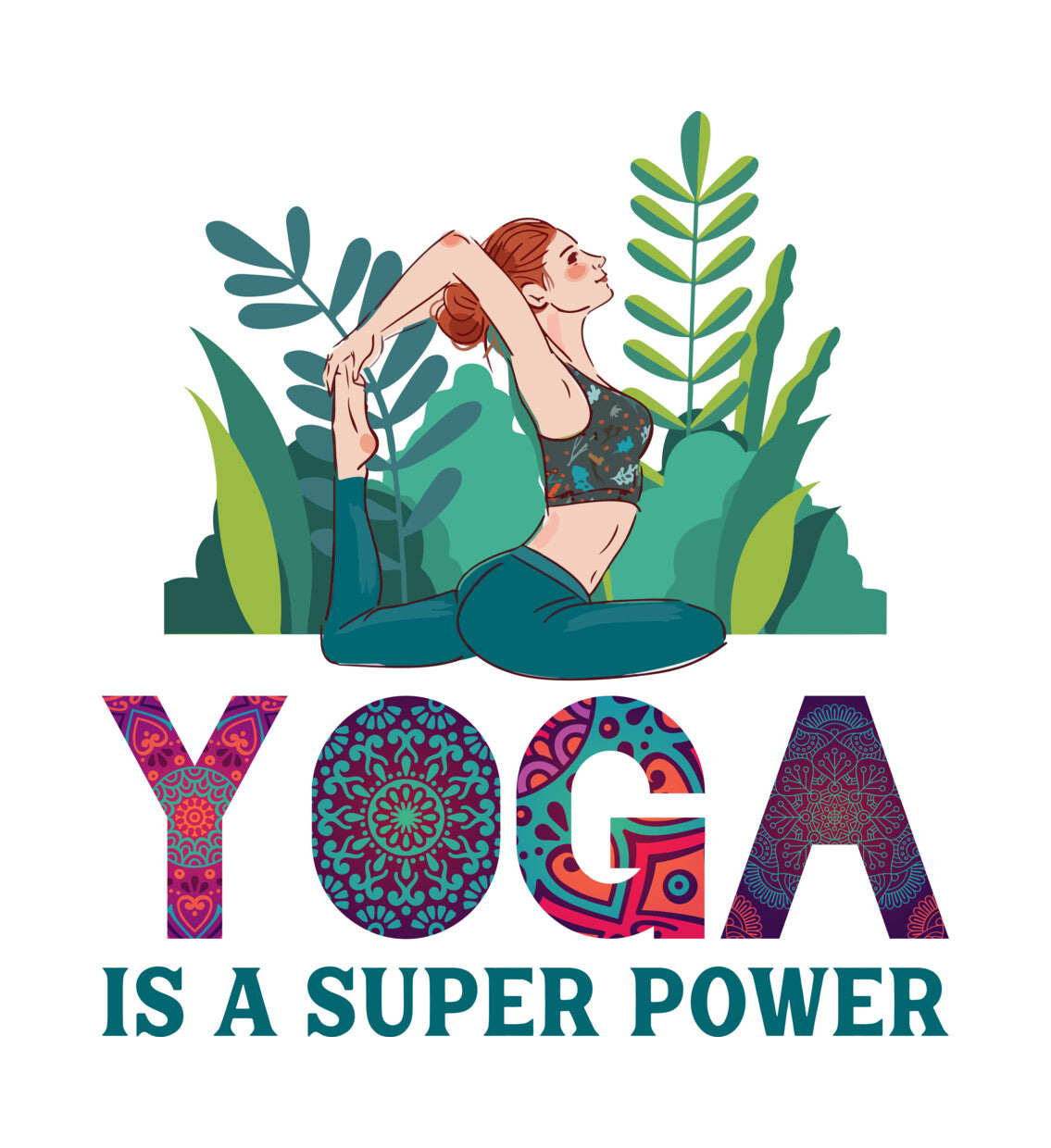 Yoga Is A Super Power DTF Transfer