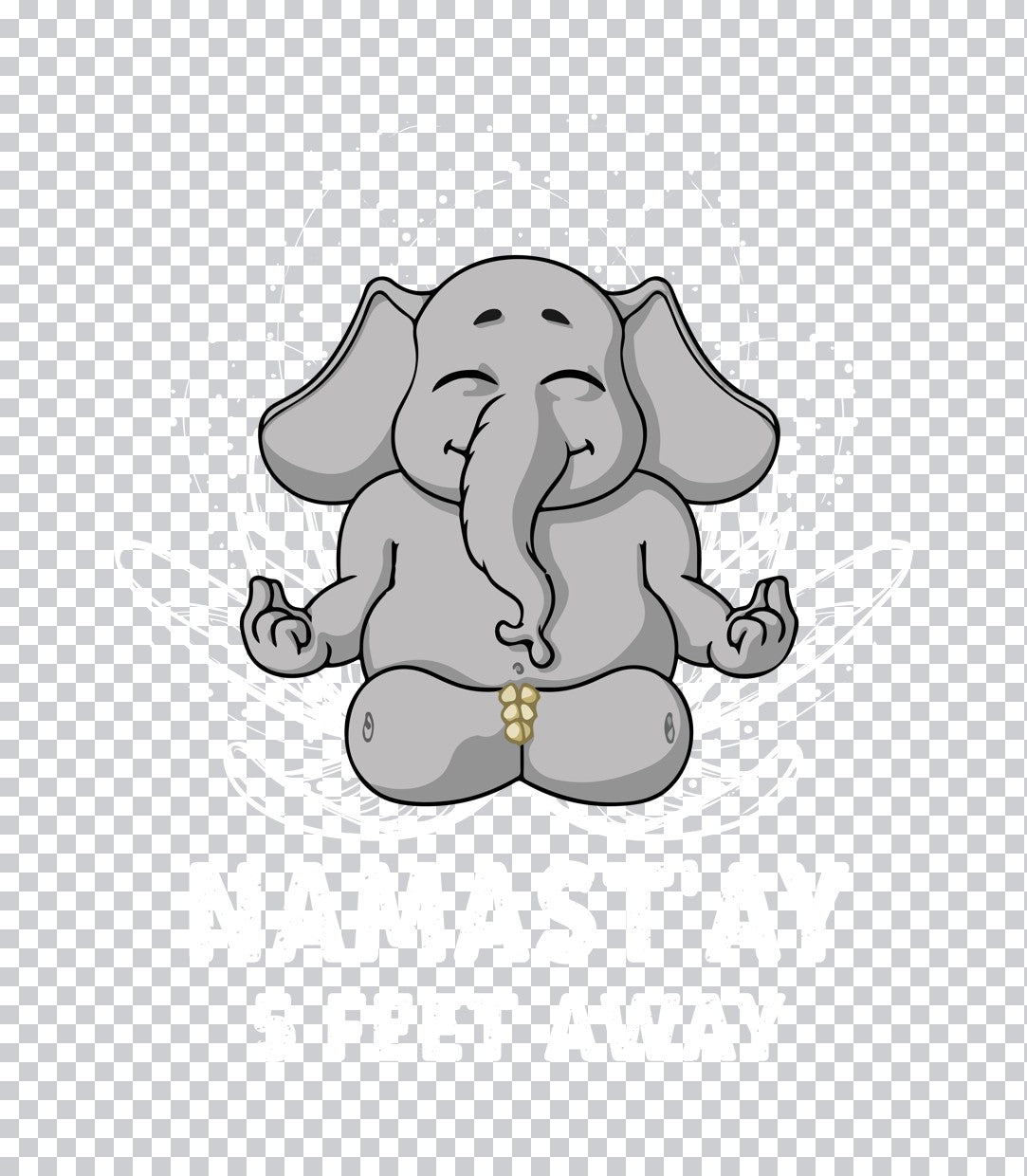 Meditating Elephant DTF Transfer