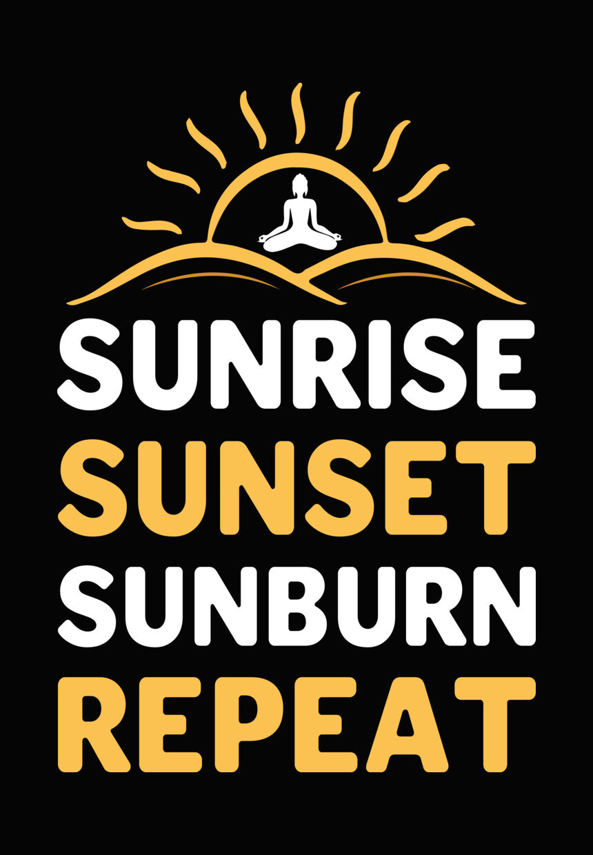 Sunset Repeat Yoga Graphic DTF Transfer