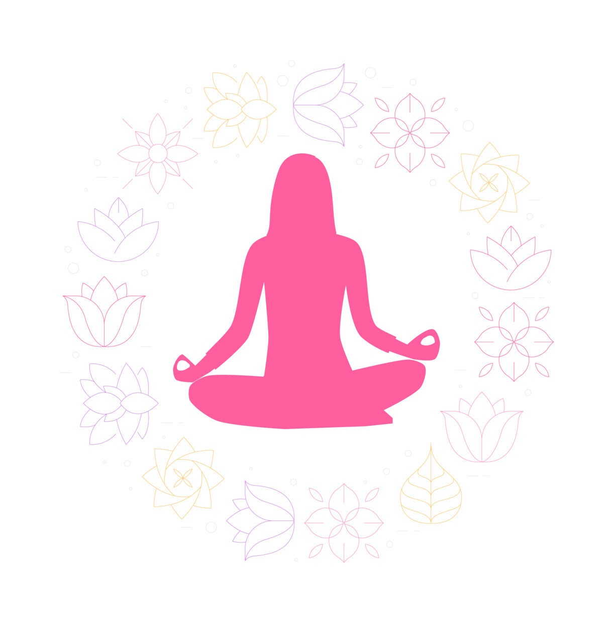 Pink Yoga Lotus Mandala DTF Transfer