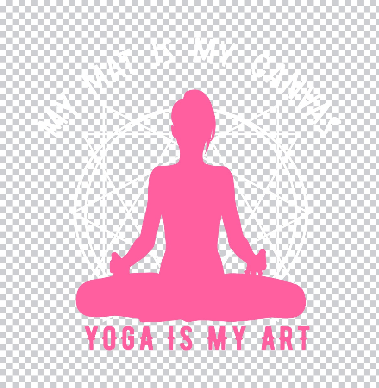 Yoga Is My Art Silhouette DTF Transfer
