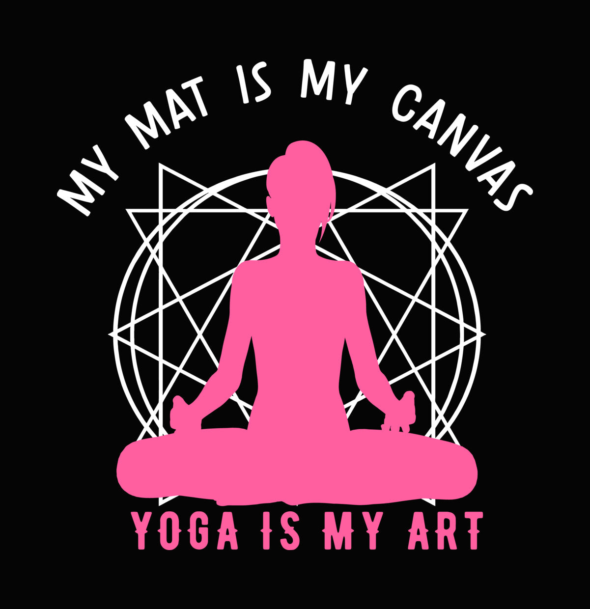 Yoga Is My Art Silhouette DTF Transfer