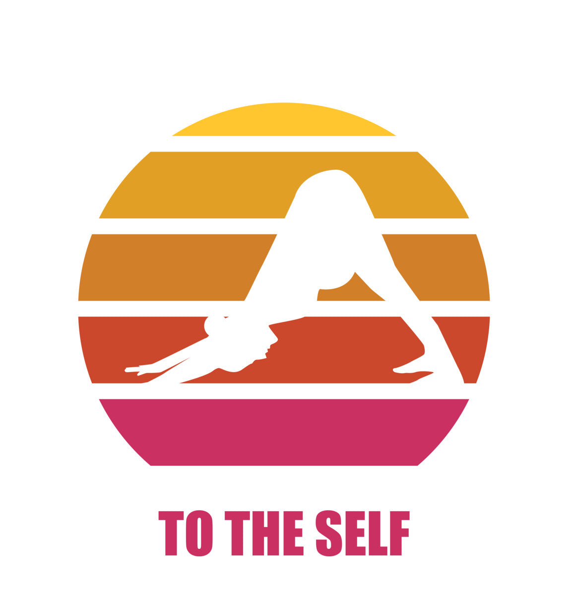 Downward Dog Sunset Yoga DTF Transfer