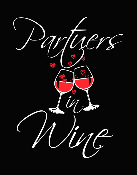 Red Hearts and Wine Glasses DTF Transfer