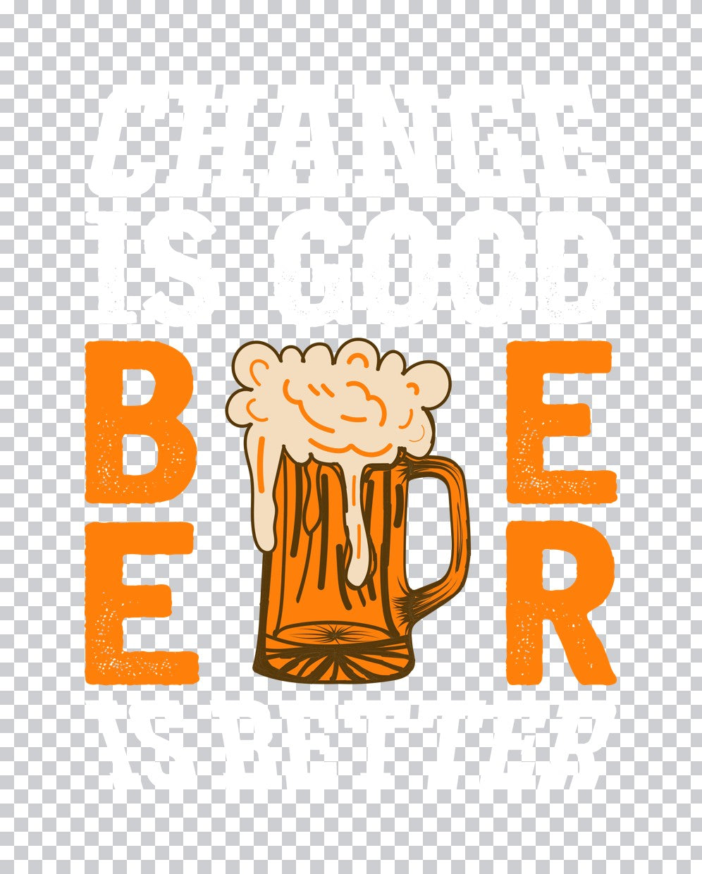 Beer Typography DTF Transfer