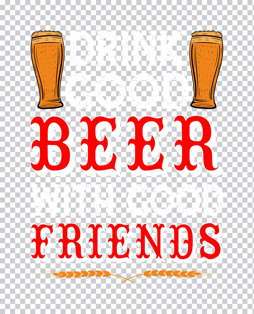 Beer Friends DTF Transfer