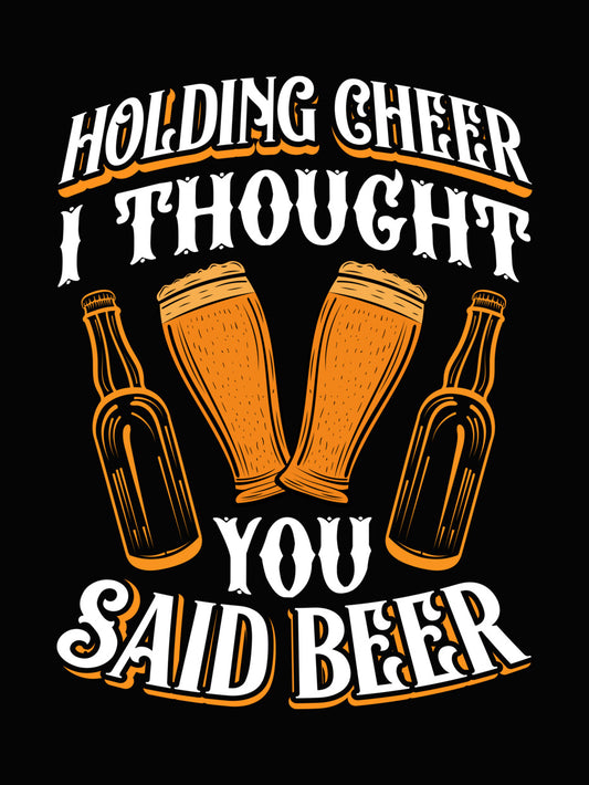 Beer Bottle and Glass Graphic DTF Transfer