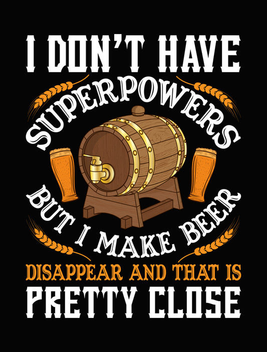 Beer Barrel and Wheat DTF Transfer