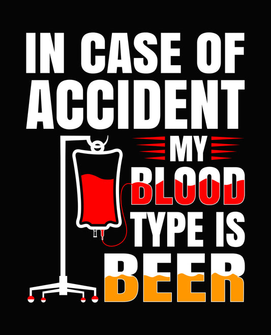 Blood Type Beer DTF Transfer
