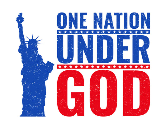One Nation Under God Statue DTF Transfer
