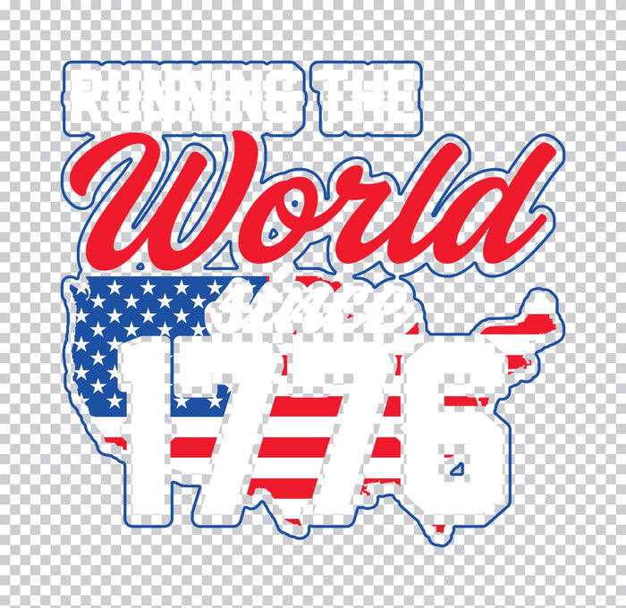 1776 Patriotic Map DTF Transfer