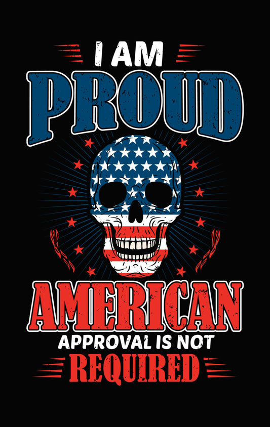 Proud American Required Skull DTF Transfer