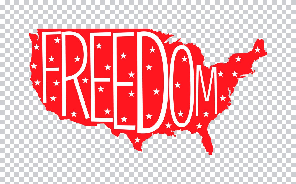 Freedom USA Map DTF Transfer