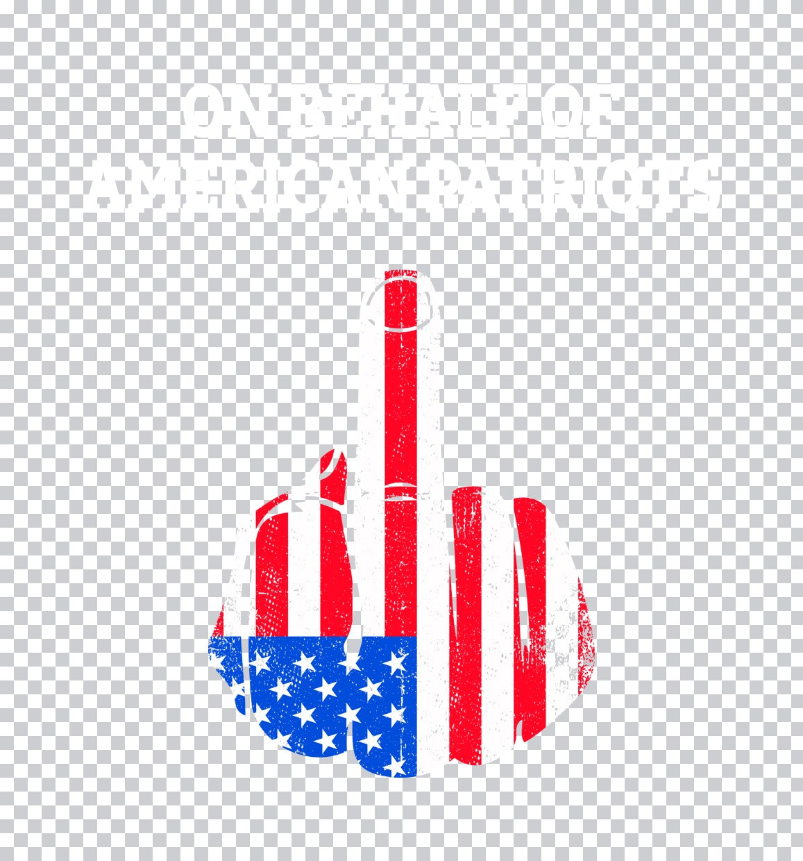 American Flag Middle Finger DTF Transfer
