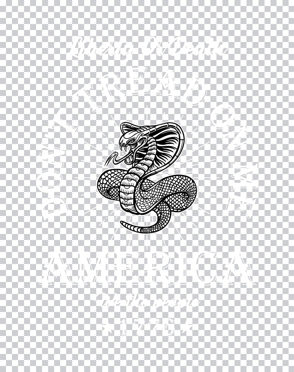 Aggressive Cobra Snake Graphic DTF Transfer
