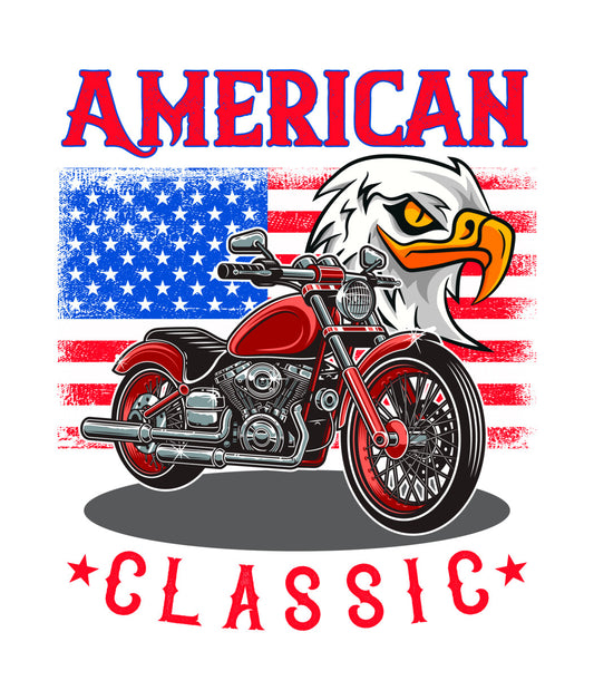 American Classic Motorcycle Eagle DTF Transfer